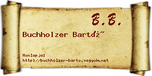 Buchholzer Bartó névjegykártya